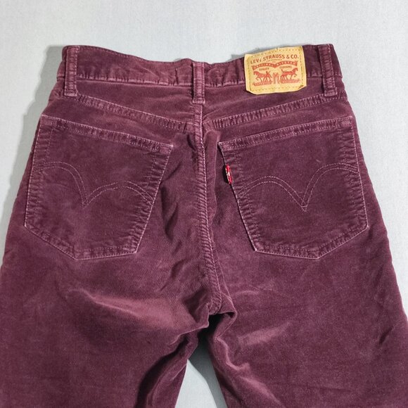 Levi's jeans women's size 25 maroon colour wedgie skinny feels like velvet - Picture 4 of 16